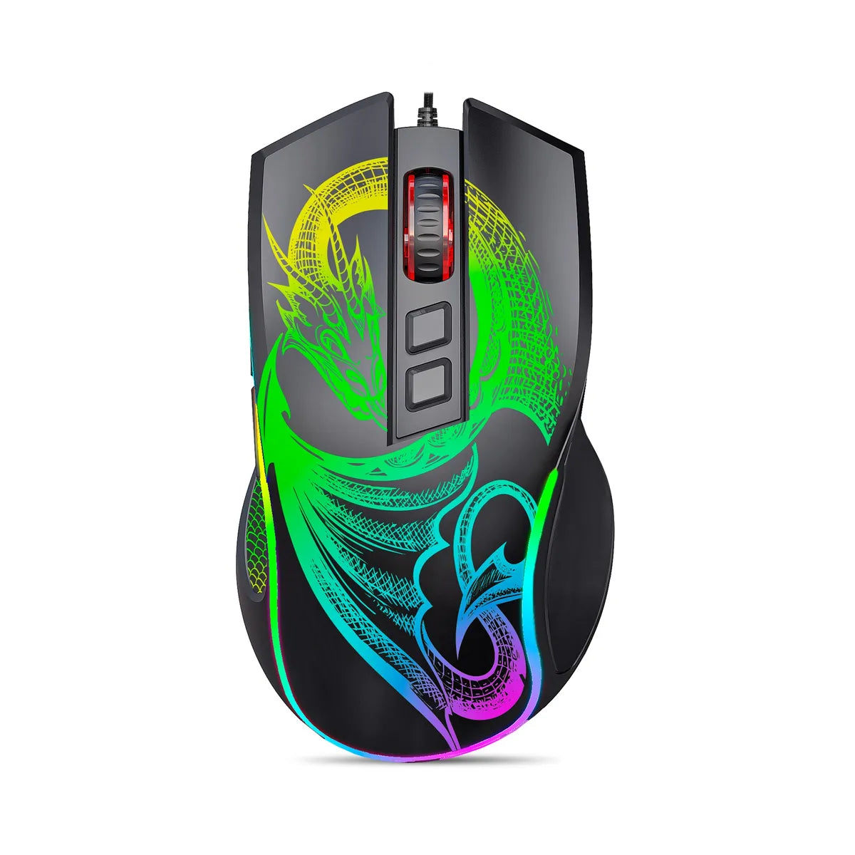 MOUSE GAMER USB RGB DRAGON MIC GM805 7B 12800DPI
