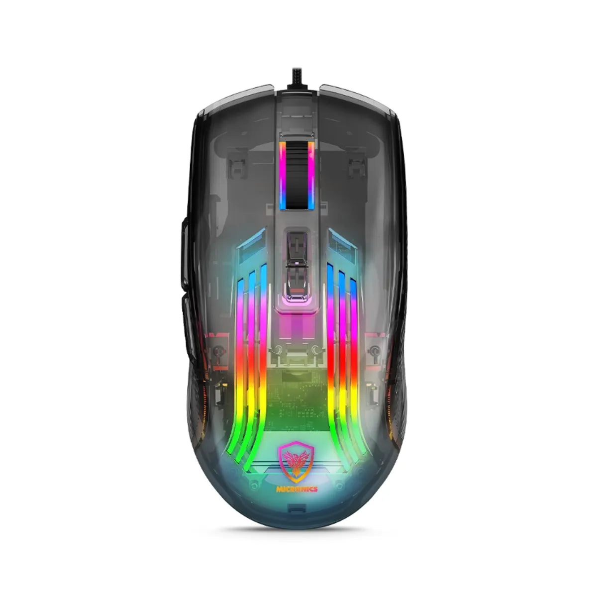 Mouse Gamer GM802 Micronics QUARTZ USB RGB 7B 12800DPI