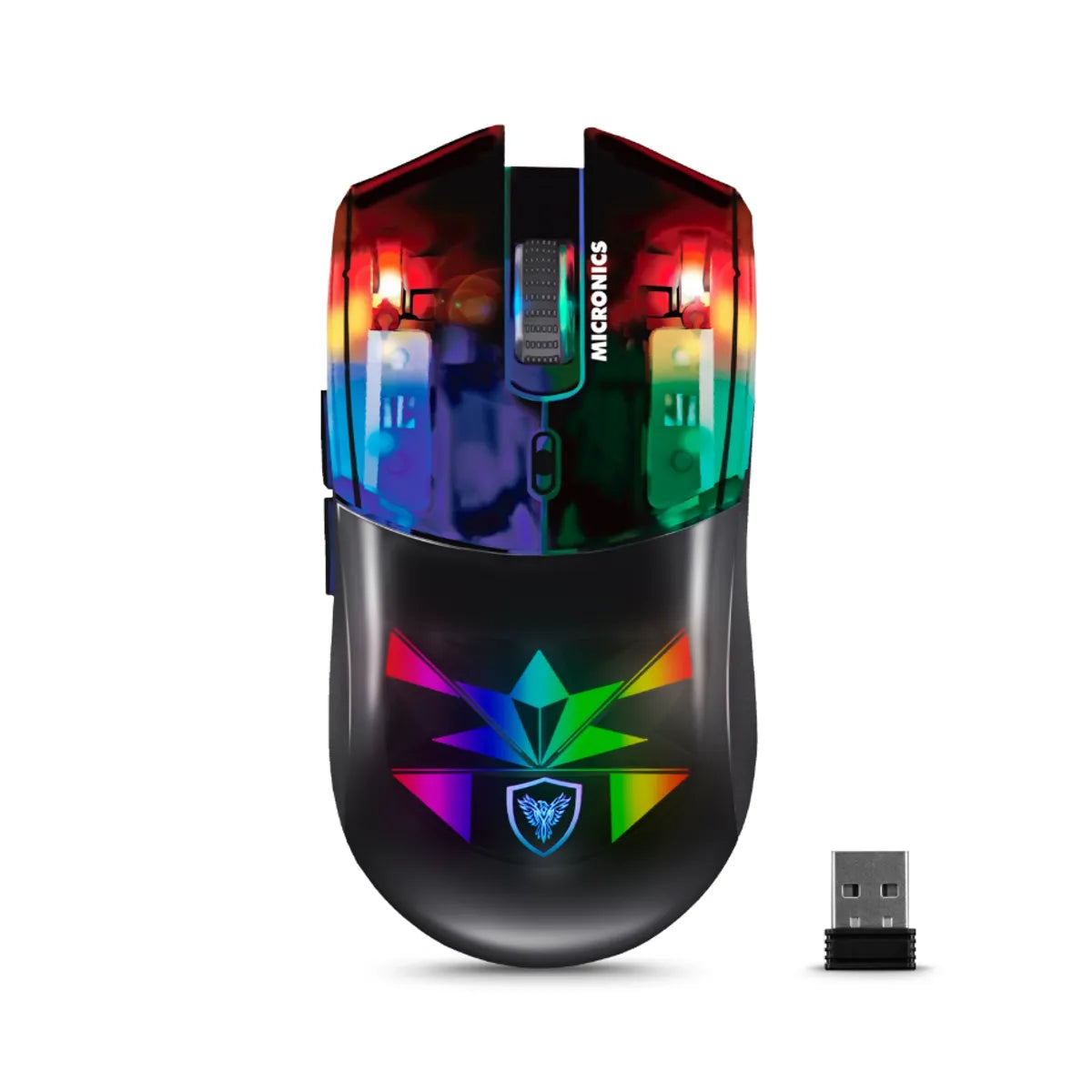 Mouse Gamer Inalámbrico Recargable GM809-3M Micronics USB wifi 4800DPI