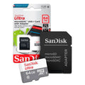 SanDisk Ultra - Tarjeta de memoria flash (adaptador microSDHC a SD Incluido) - 64 GB - Class 10 - microSDXC UHS-I